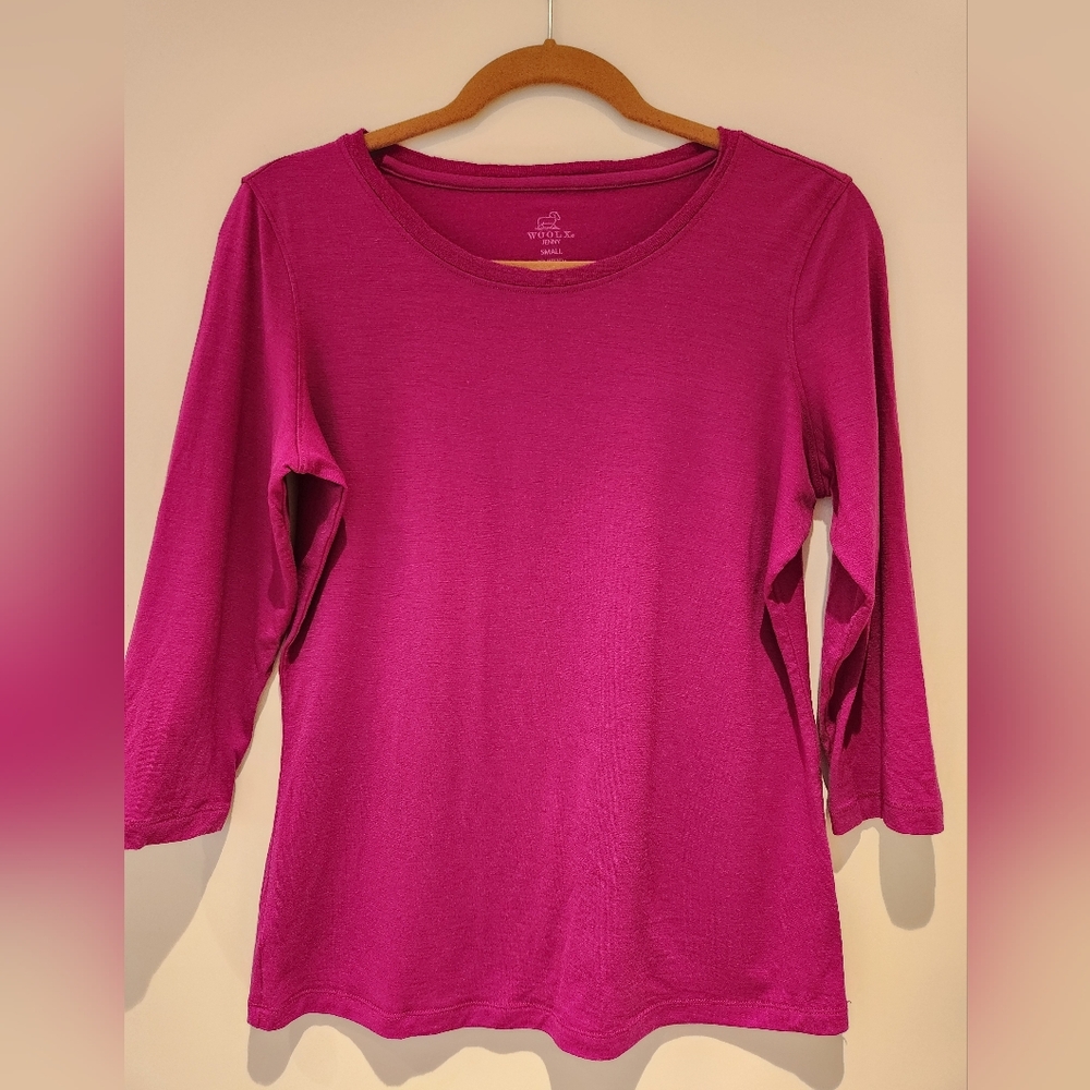 WoolX Jenny 3/4 T-shirt Size Small In Boysenberry
